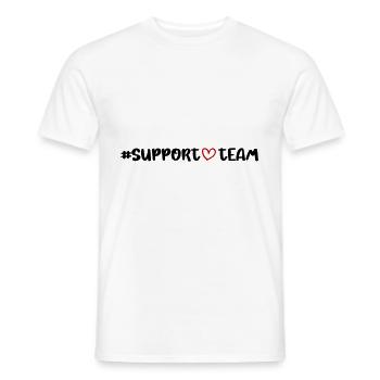 Support Team Herz - Männer T-Shirt - Weiß - Vorne - AI Model Male 178 dark (178cm)