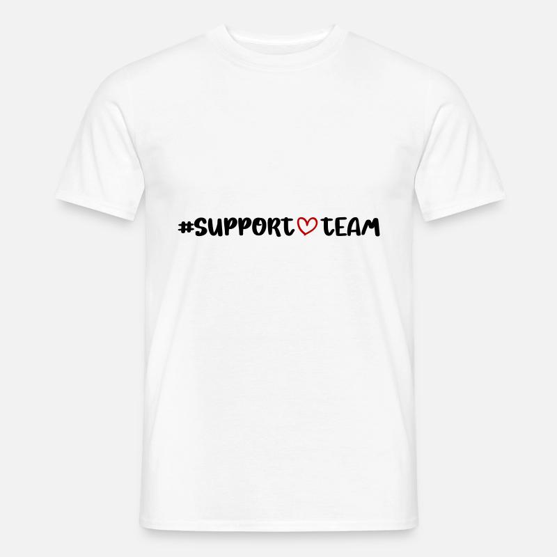 Support Team Herz - Männer T-Shirt - Weiß