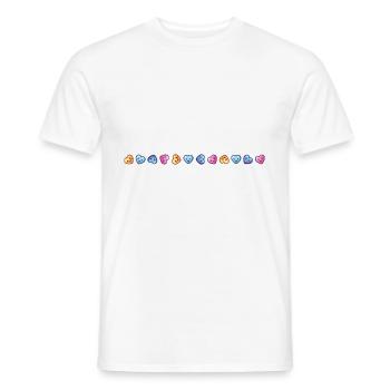 Coeurs, Mignon, Amour, Amour, Coloré - T-shirt homme - blanc - Devant - AI Model Male 178 dark (178cm)