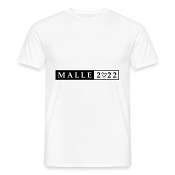 Malle 2022 Heart - Men's T-Shirt - white - Front - AI Model Male 178 dark (178cm)