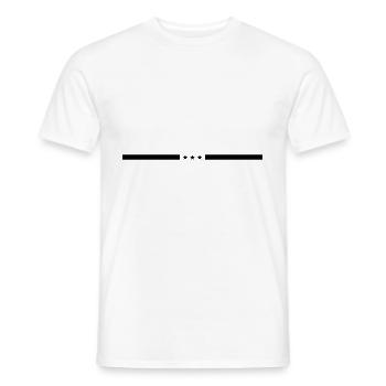 Élément de ligne d’étoile - T-shirt homme - blanc - Devant - AI Model Male 178 dark (178cm)