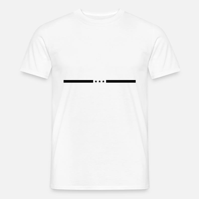 Stern Linie Element - Männer T-Shirt - Weiß