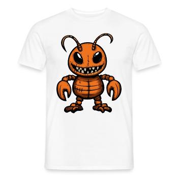 Hummer Krebs Halloween Comic Lustig - Männer T-Shirt - Weiß - Vorne - AI Model Male 178 dark (178cm)