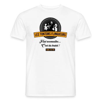 C'est du brutal ! - T-shirt homme - blanc - Devant - AI Model Male 178 dark (178cm)