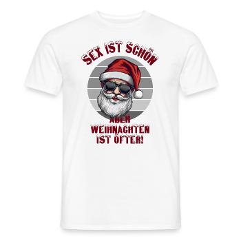 Sex ist Schön aber Weihnachten ist öfter Humor - Männer T-Shirt - Weiß - Vorne - AI Model Male 178 dark (178cm)