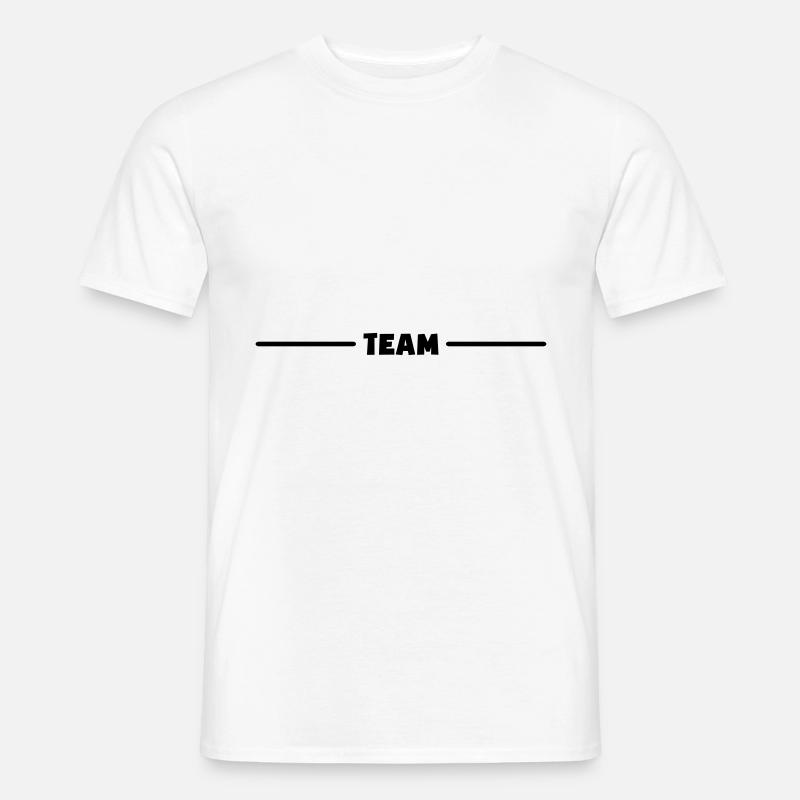 Team Linie - Männer T-Shirt - Weiß