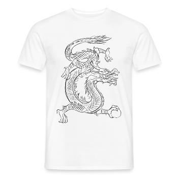 Black Dragon of the Underworld - Gift - Men's T-Shirt - white - Front - AI Model Male 178 dark (178cm)