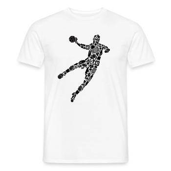 Symboles de handball Joueur de handball Garçons Joueur de handball - T-shirt homme - blanc - Devant - AI Model Male 178 dark (178cm)