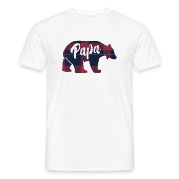 Papa Bear Assorted Gift Idea for Family - Men's T-Shirt - white - Front - AI Model Male 178 dark (178cm)