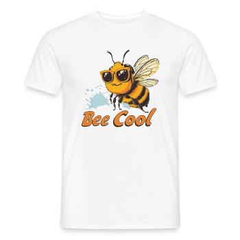 Bee Cool Beekeeper Gift for Bee Lovers - Men's T-Shirt - white - Front - AI Model Male 178 dark (178cm)