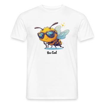 Bee Cool Beekeeper Gift for Bee Lovers - Men's T-Shirt - white - Front - AI Model Male 178 dark (178cm)
