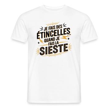 Ich funke, wenn ich ein Nickerchen mache - Männer T-Shirt - Weiß - Vorne - AI Model Male 178 dark (178cm)
