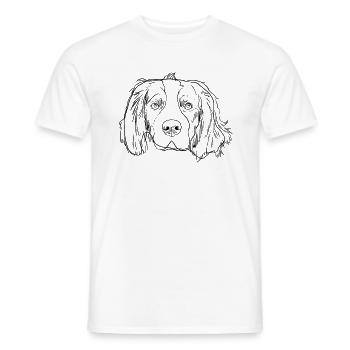 Strokes Welsh Springer Spaniel Dog - Men's T-Shirt - white - Front - AI Model Male 178 dark (178cm)