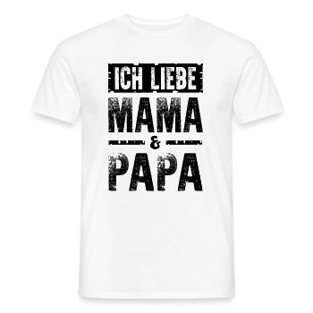 Ich Liebe Mama Papa - Männer T-Shirt - Weiß - Vorne - AI Model Male 178 dark (178cm)