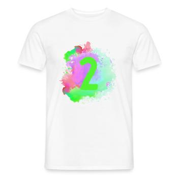 2 Number of blobs - Men's T-Shirt - white - Front - AI Model Male 178 dark (178cm)
