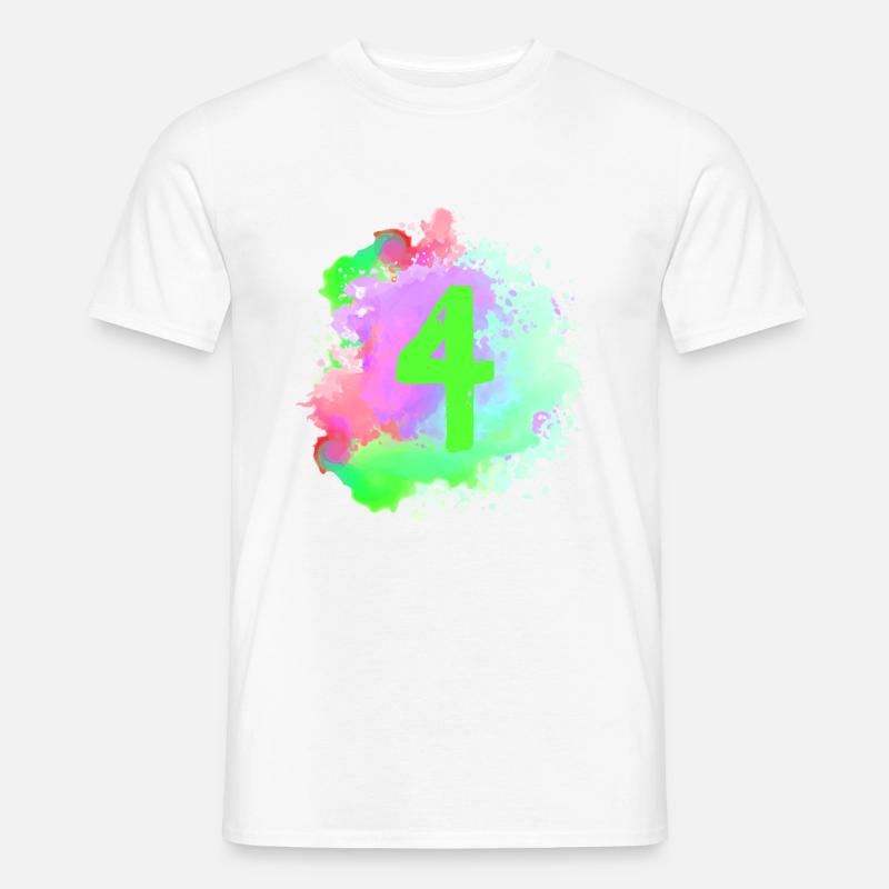 4 Nombre d’objets blob - T-shirt homme - blanc