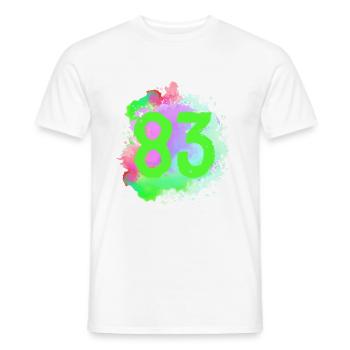 83 Nombre d’objets blob - T-shirt homme - blanc - Devant - AI Model Male 178 dark (178cm)