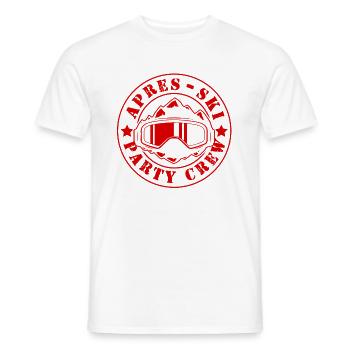 Apres Ski Crew - Men's T-Shirt - white - Front - AI Model Male 178 dark (178cm)