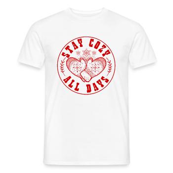 Winter Kalt - Männer T-Shirt - Weiß - Vorne - AI Model Male 178 dark (178cm)
