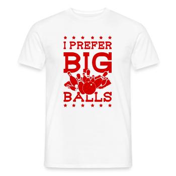 Big Balls Bowling - Men's T-Shirt - white - Front - AI Model Male 178 dark (178cm)