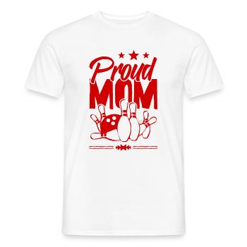 Bowling Mom - Men's T-Shirt - white - Front - AI Model Male 178 dark (178cm)