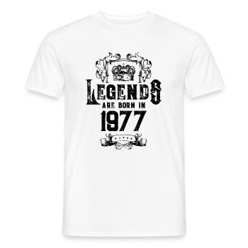1977 legends geburtstag - Männer T-Shirt - Weiß - Vorne - AI Model Male 178 dark (178cm)
