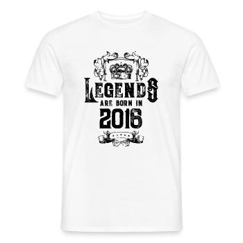 2016 legends birthday - Men's T-Shirt - white - Front - AI Model Male 178 dark (178cm)