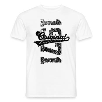 55TH BIRTHDAY ORIGINAL 1971 - Men's T-Shirt - white - Front - AI Model Male 178 dark (178cm)