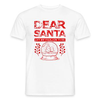 Dear Santa - Men's T-Shirt - white - Front - AI Model Male 178 dark (178cm)