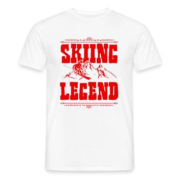 Légende du ski - T-shirt homme - blanc - Devant - AI Model Male 178 dark (178cm)