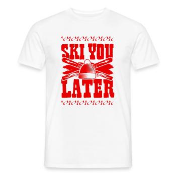 ski ski - T-shirt homme - blanc - Devant - AI Model Male 178 dark (178cm)