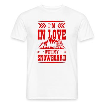 love Snowboarding - Männer T-Shirt - Weiß - Vorne - AI Model Male 178 dark (178cm)