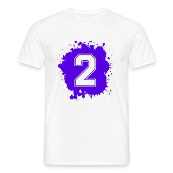 2 Number of blobs - Men's T-Shirt - white - Front - AI Model Male 178 dark (178cm)