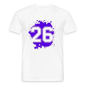 26 Nombre d’objets blob - T-shirt homme - blanc - Devant - AI Model Male 178 dark (178cm)