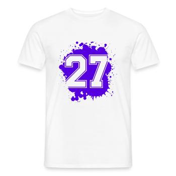 27 Nombre d’objets blob - T-shirt homme - blanc - Devant - AI Model Male 178 dark (178cm)