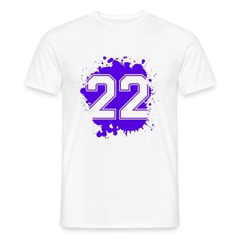 22 Nombre d’objets blob - T-shirt homme - blanc - Devant - AI Model Male 178 dark (178cm)