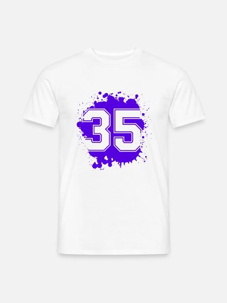 35 Number of blobs - Men's T-Shirt - white