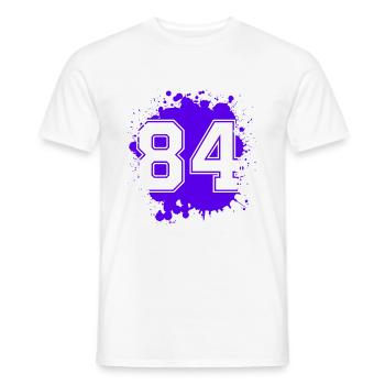 84 Nombre d’objets blob - T-shirt homme - blanc - Devant - AI Model Male 178 dark (178cm)
