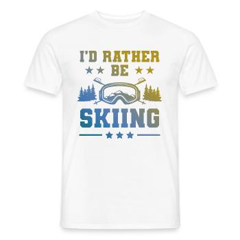 ski skiing - Männer T-Shirt - Weiß - Vorne - AI Model Male 178 dark (178cm)