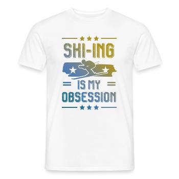 ski skiing - Männer T-Shirt - Weiß - Vorne - AI Model Male 178 dark (178cm)