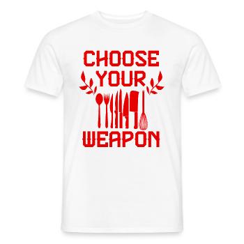 Cooking a weapon - Men's T-Shirt - white - Front - AI Model Male 178 dark (178cm)