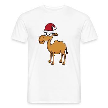 Camel Comic Christmas - T-shirt homme - blanc - Devant - AI Model Male 178 dark (178cm)