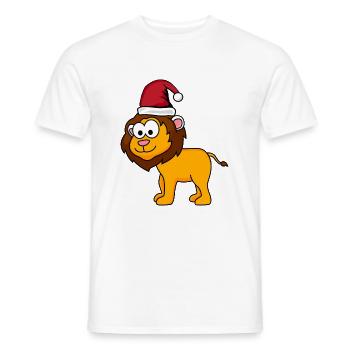 Léo Comique Noël - T-shirt homme - blanc - Devant - AI Model Male 178 dark (178cm)