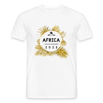 Afrika 2023 Bunt - Männer T-Shirt - Weiß - Vorne - AI Model Male 178 dark (178cm)