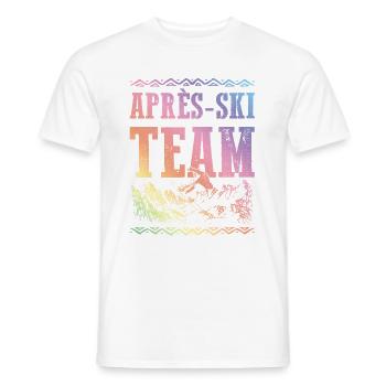 Après Ski Team - Men's T-Shirt - white - Front - AI Model Male 178 dark (178cm)