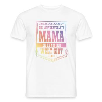 beste mama auf der welt - Männer T-Shirt - Weiß - Vorne - AI Model Male 178 dark (178cm)