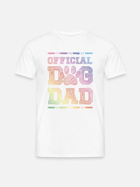 Hunde Papa - Männer T-Shirt - Weiß