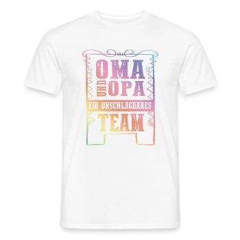 oma und opa team - Männer T-Shirt - Weiß - Vorne - AI Model Male 178 dark (178cm)