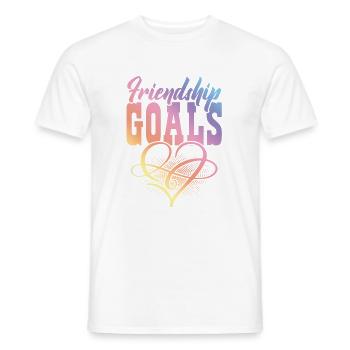 friendship Goals - Men's T-Shirt - white - Front - AI Model Male 178 dark (178cm)