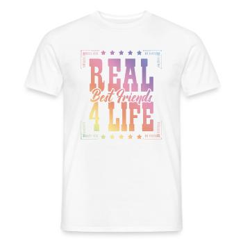 Best Friends 4 Life - Men's T-Shirt - white - Front - AI Model Male 178 dark (178cm)